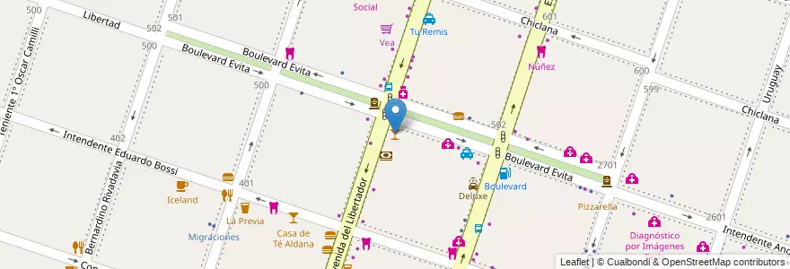Mapa de ubicacion de Avanti en Arjantin, Buenos Aires, Partido De Moreno, Moreno.