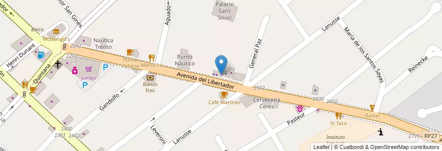 Mapa de ubicacion de Avanti en 阿根廷, 布宜诺斯艾利斯省, Partido De San Fernando, Victoria.