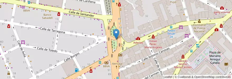 Mapa de ubicacion de Avda. Goya - Avda. Anselmo Clavé en Sepanyol, Aragón, Zaragoza, Zaragoza, Zaragoza.