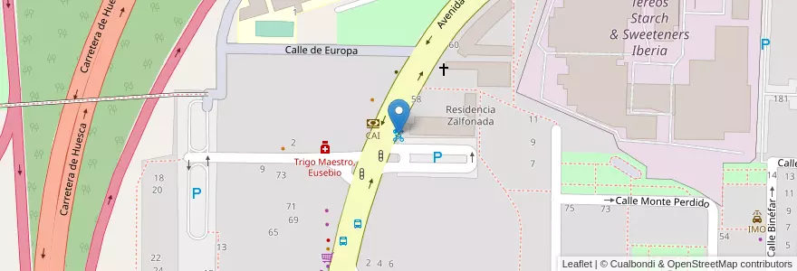 Mapa de ubicacion de Avda. Salvador Allende - C/ Matías Pastor Sancho en 스페인, Aragón, 사라고사, Zaragoza, 사라고사.