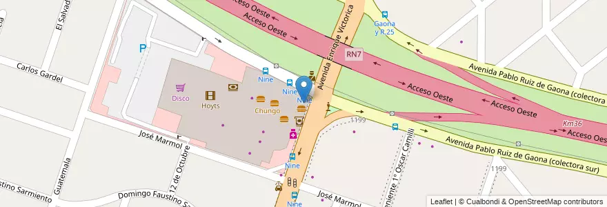 Mapa de ubicacion de Ave Caesar en الأرجنتين, بوينس آيرس, Partido De Moreno, Moreno.