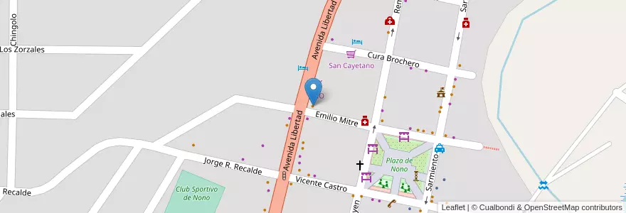 Mapa de ubicacion de Ave Fenix en الأرجنتين, Córdoba, Departamento San Alberto, Municipio De Nono, Pedanía Nono, Nono.