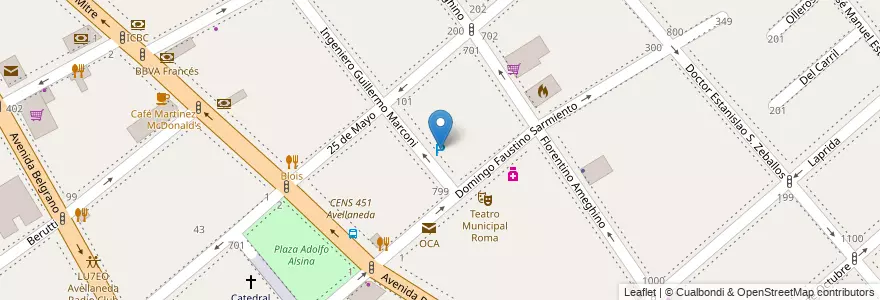 Mapa de ubicacion de Avellaneda Parking en Argentinië, Buenos Aires, Partido De Avellaneda, Avellaneda.