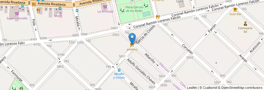 Mapa de ubicacion de avellino, Liniers en 아르헨티나, Ciudad Autónoma De Buenos Aires, Comuna 9, 부에노스아이레스, Comuna 10.