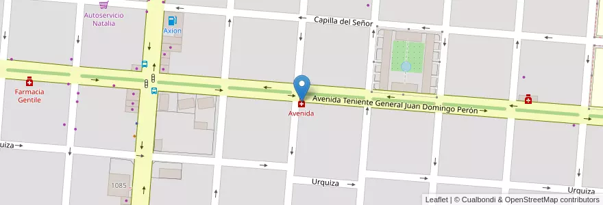 Mapa de ubicacion de Avenida en آرژانتین, استان بوئنوس آیرس, Partido De Campana.