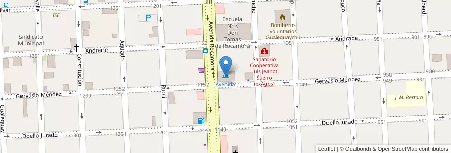 Mapa de ubicacion de Avenida en آرژانتین, استان انتره ریوس, Departamento Gualeguaychú, Gualeguaychú, Gualeguaychú, Distrito Costa Uruguay Sur.