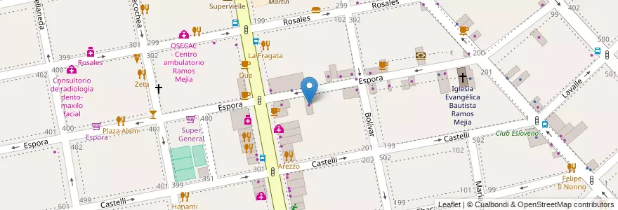 Mapa de ubicacion de Avenida en الأرجنتين, بوينس آيرس, Partido De La Matanza, Ramos Mejía.