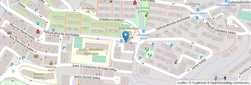 Mapa de ubicacion de Avenida en Испания, Страна Басков, Гипускоа, Donostialdea, Errenteria.