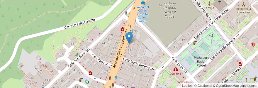 Mapa de ubicacion de Avenida en Sepanyol, Castilla Y León, Burgos, Alfoz De Burgos, Burgos.