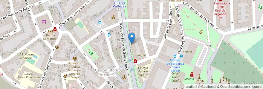 Mapa de ubicacion de Avenida en إسبانيا, منطقة مدريد, منطقة مدريد, Área Metropolitana De Madrid Y Corredor Del Henares, مدريد.