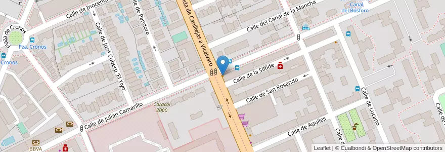 Mapa de ubicacion de Avenida en 西班牙, Comunidad De Madrid, Comunidad De Madrid, Área Metropolitana De Madrid Y Corredor Del Henares, Madrid.