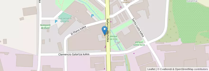 Mapa de ubicacion de avenida 36 en اسپانیا, Euskadi, Araba/Álava, Arabako Errioxa/Rioja Alavesa, Oyón/Oion.