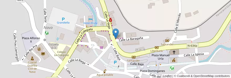 Mapa de ubicacion de Avenida en Espagne, Asturies, Asturies, Nava.