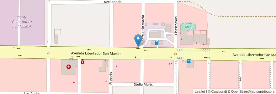 Mapa de ubicacion de Avenida CarWash/alineado/gomeria en Arjantin, Buenos Aires, Partido De La Costa, Mar De Ajó.