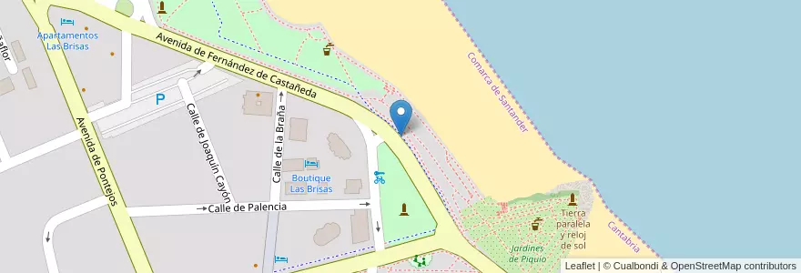 Mapa de ubicacion de Avenida de Fernandez Castañeda en Spagna, Cantabria, Cantabria, Santander, Santander.