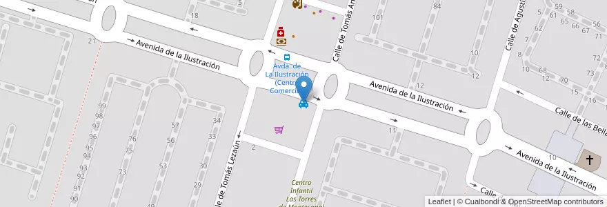 Mapa de ubicacion de Avenida de la Ilustración en Espanha, Aragão, Saragoça, Zaragoza, Saragoça.