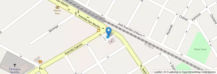 Mapa de ubicacion de Avenida Zapiola en Arjantin, Buenos Aires, Partido De Quilmes, Bernal.