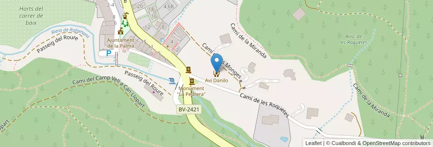 Mapa de ubicacion de Avi Danilo en España, Catalunya, Barcelona, Baix Llobregat, La Palma De Cervelló.