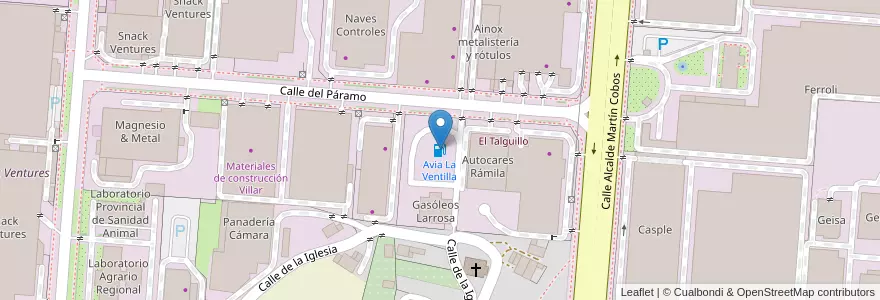Mapa de ubicacion de Avia La Ventilla en Spagna, Castilla Y León, Burgos, Alfoz De Burgos, Burgos.