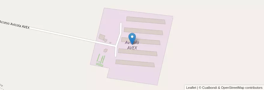 Mapa de ubicacion de Avícola AVEX en Arjantin, Córdoba, Departamento Juárez Celman, Pedanía Chucul.