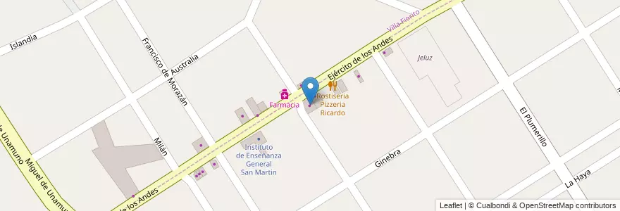 Mapa de ubicacion de Avicola Las Lomas en アルゼンチン, ブエノスアイレス州, Partido De Lomas De Zamora, Villa Centenario.