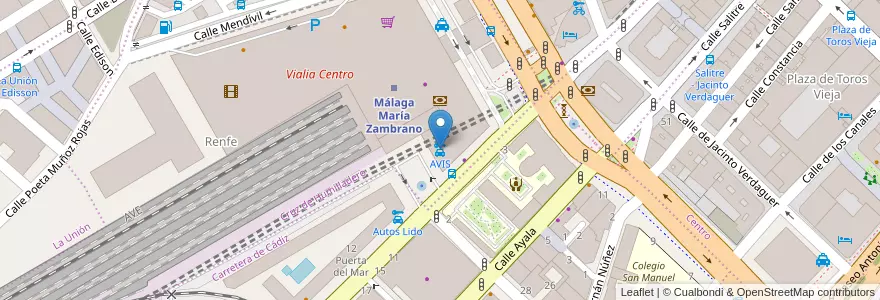 Mapa de ubicacion de AVIS en 스페인, Andalucía, Málaga, Málaga-Costa Del Sol, Málaga.