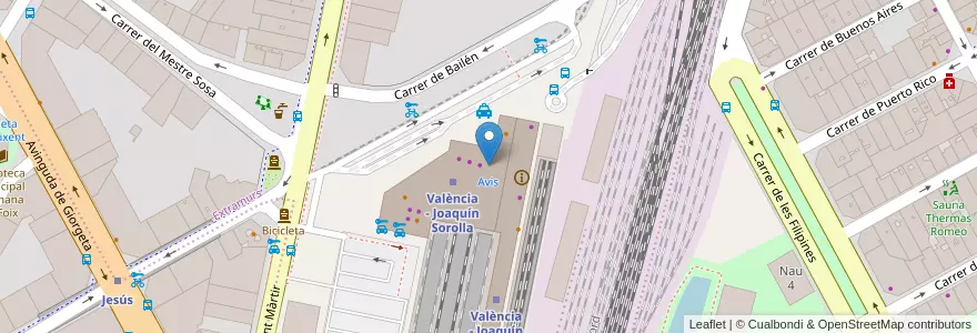 Mapa de ubicacion de Avis en Espanha, Comunidade Valenciana, València / Valencia, Comarca De València, València.