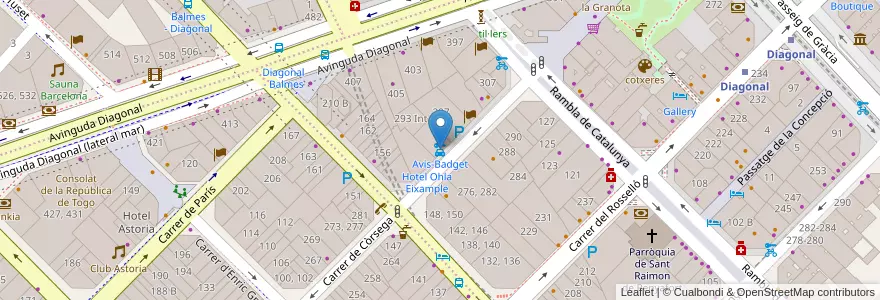 Mapa de ubicacion de Avis-Badget en 西班牙, Catalunya, Barcelona, Barcelonès, Barcelona.