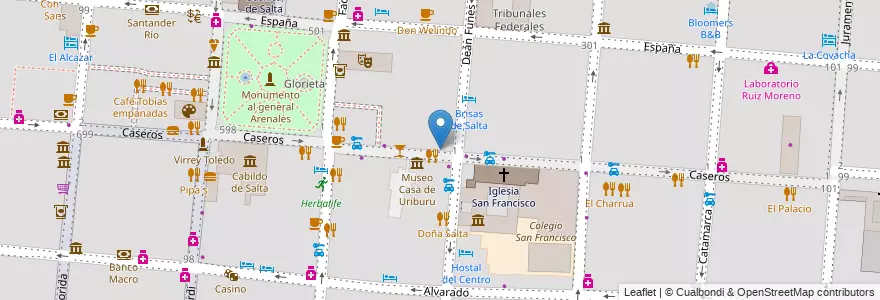 Mapa de ubicacion de Avis en 阿根廷, Salta, Capital, Municipio De Salta, Salta.