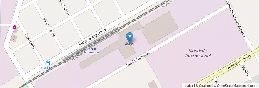 Mapa de ubicacion de Avon en Argentina, Buenos Aires, Partido De San Fernando, Victoria.