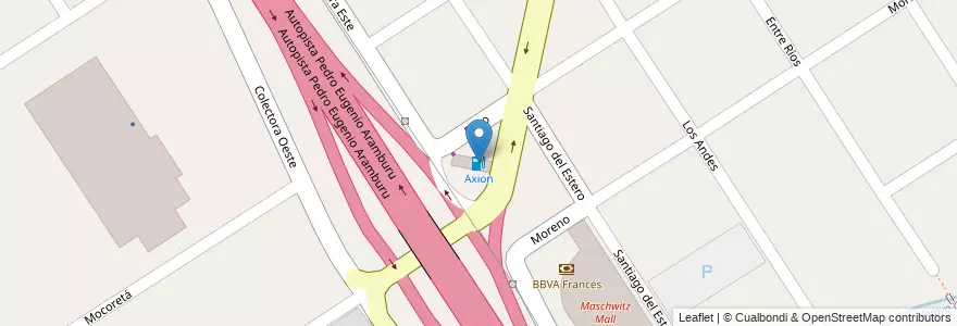 Mapa de ubicacion de Axion en Arjantin, Buenos Aires, Partido De Escobar, Ingeniero Maschwitz.