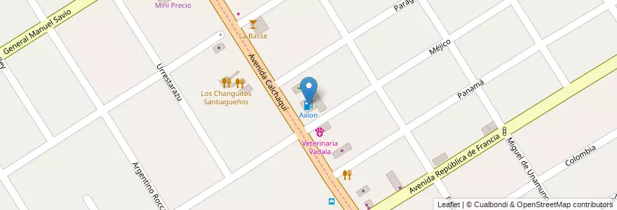 Mapa de ubicacion de Axion en Argentine, Province De Buenos Aires, Partido De Quilmes, Quilmes, Ezpeleta.