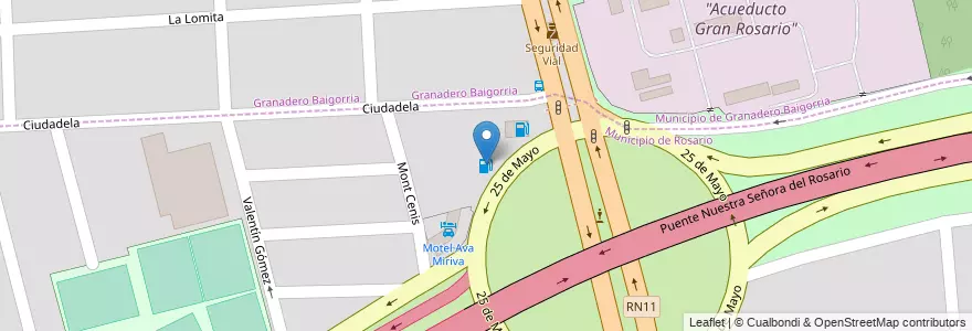 Mapa de ubicacion de Axion en Аргентина, Санта-Фе, Departamento Rosario, Municipio De Rosario, Росарио.