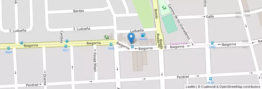 Mapa de ubicacion de Axion en الأرجنتين, سانتا في, Departamento Rosario, Municipio De Rosario, روساريو.