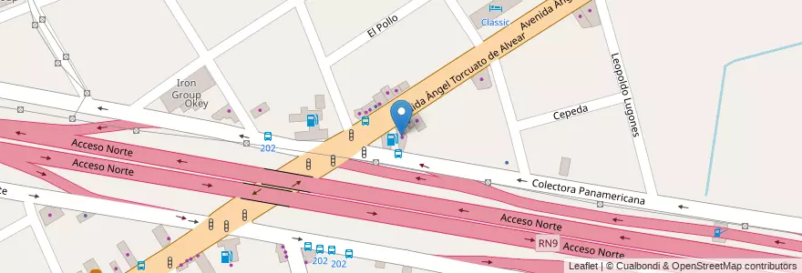 Mapa de ubicacion de Axion Shop en Arjantin, Buenos Aires, Partido De Tigre, Don Torcuato.
