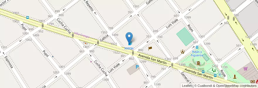Mapa de ubicacion de AXION, Villa Crespo en Argentine, Ciudad Autónoma De Buenos Aires, Buenos Aires, Comuna 6.
