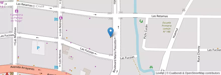 Mapa de ubicacion de ay ay ay María en 阿根廷, 智利, 內烏肯省, Departamento Los Lagos, Villa La Angostura, Villa La Angostura.