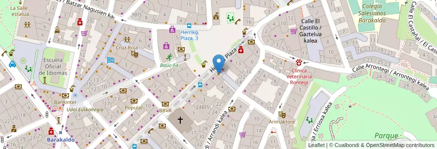 Mapa de ubicacion de Ayala Cafe Bar en 西班牙, 巴斯克, 比斯开, Bilboaldea.