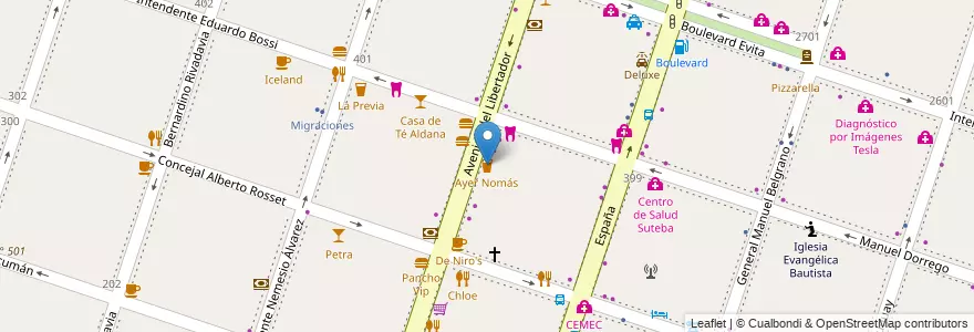 Mapa de ubicacion de Ayer Nomás en Arjantin, Buenos Aires, Partido De Moreno, Moreno.