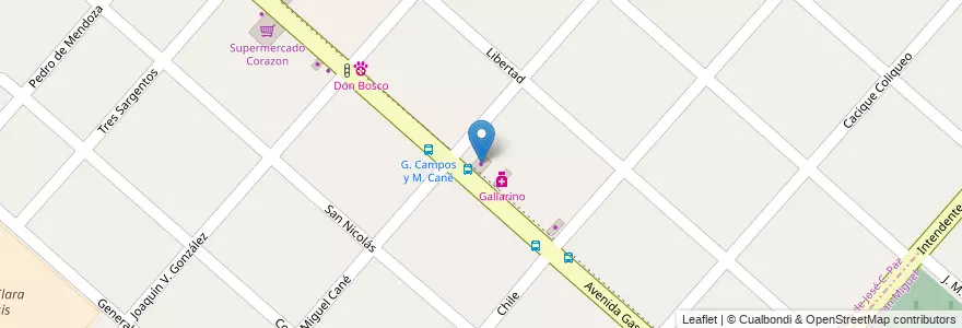 Mapa de ubicacion de Ayres Color en Arjantin, Buenos Aires, Partido De San Miguel.