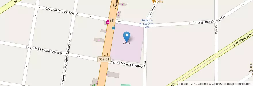 Mapa de ubicacion de AYSA en Аргентина, Буэнос-Айрес, Partido De Lomas De Zamora, Lomas De Zamora.