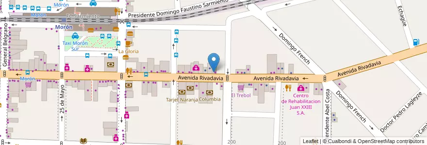 Mapa de ubicacion de Ayuda Medica en Argentina, Buenos Aires, Partido De Morón, Morón.