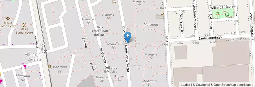 Mapa de ubicacion de Ayudame a crecer - Uniedo caminos, Barracas en Argentinien, Ciudad Autónoma De Buenos Aires, Comuna 4, Buenos Aires.