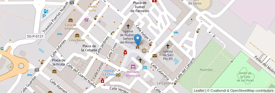 Mapa de ubicacion de Ayuntamiento en スペイン, カスティーリャ・イ・レオン州, Segovia, Real Sitio De San Ildefonso.