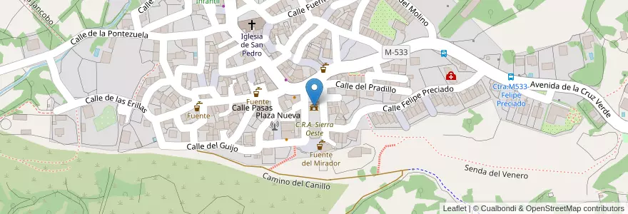 Mapa de ubicacion de Ayuntamiento en Испания, Мадрид, Мадрид, Sierra Oeste, Zarzalejo.