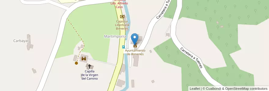Mapa de ubicacion de Ayuntamiento de Bimenes en İspanya, Asturias, Asturias, Bimenes.