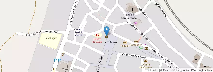 Mapa de ubicacion de Ayuntamiento de Sahagún en Espanha, Castela E Leão, Leão, Tierra De Sahagún, Sahagún.