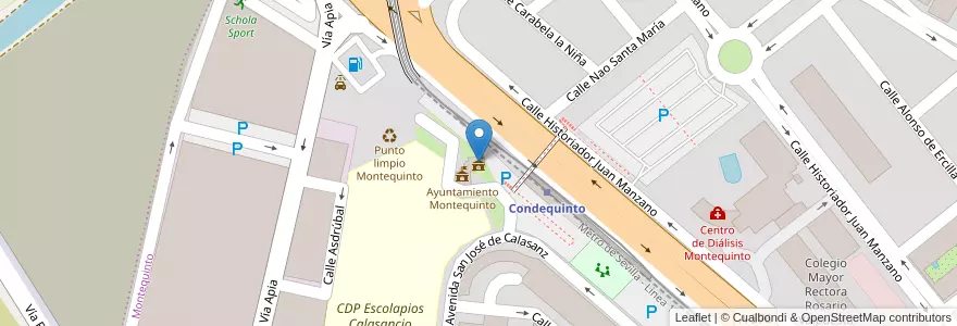 Mapa de ubicacion de Ayuntamiento Montequinto en Spanje, Andalusië, Sevilla, Dos Hermanas.