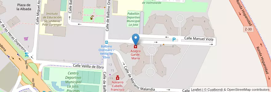 Mapa de ubicacion de Azagra Garde, Maria en Espanha, Aragão, Saragoça, Zaragoza, Saragoça.