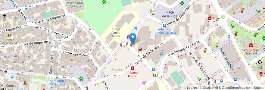 Mapa de ubicacion de Azan locutori Internet en Spain, Catalonia, Barcelona, Barcelonès, Badalona, Santa Coloma De Gramenet.